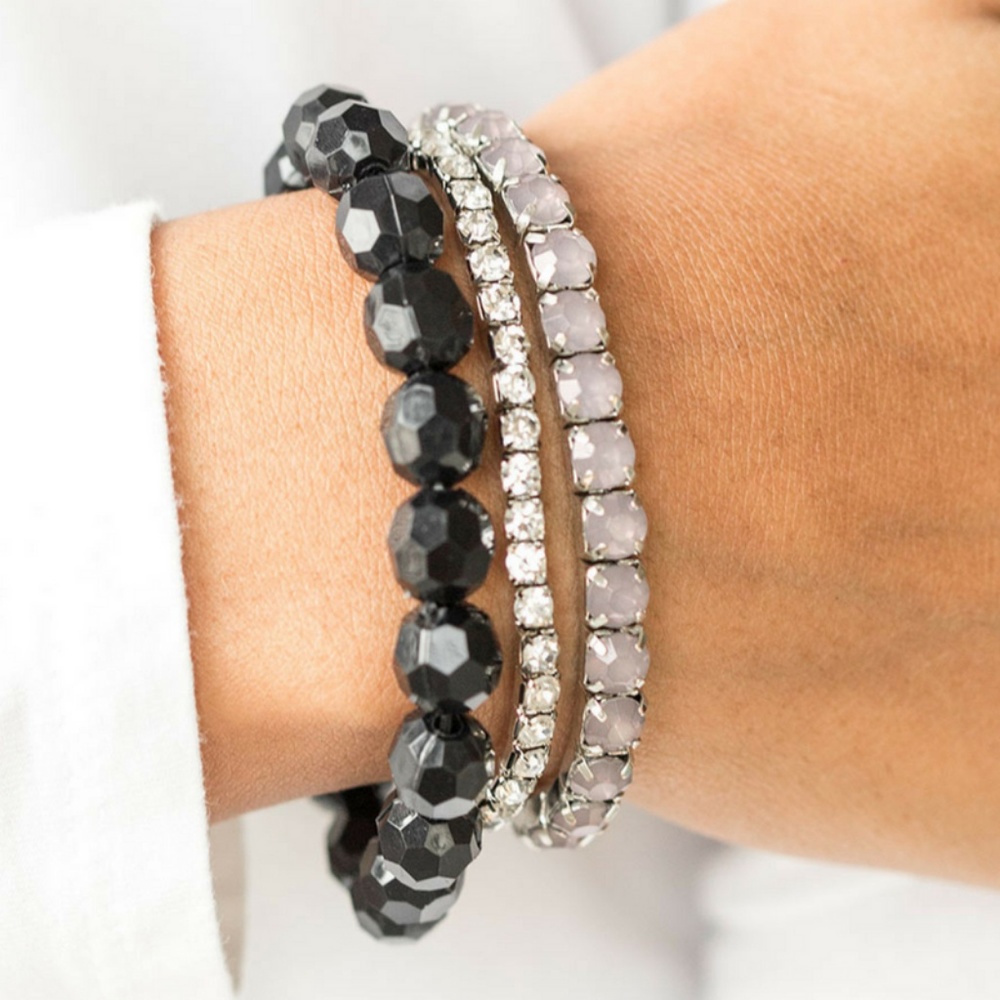 Stretchy Bracelets - Set Beautiful Bravado Black